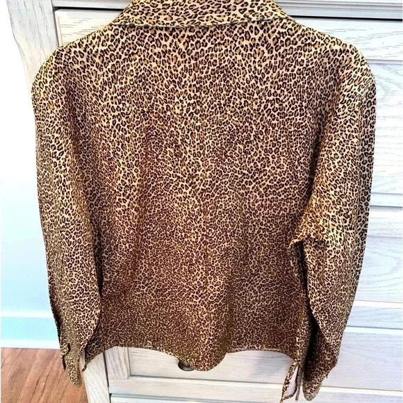 Liz Claiborne Animal Print Blazer Jacket Size 6 Petite BEAUTIFUL - Picture 10 of 12